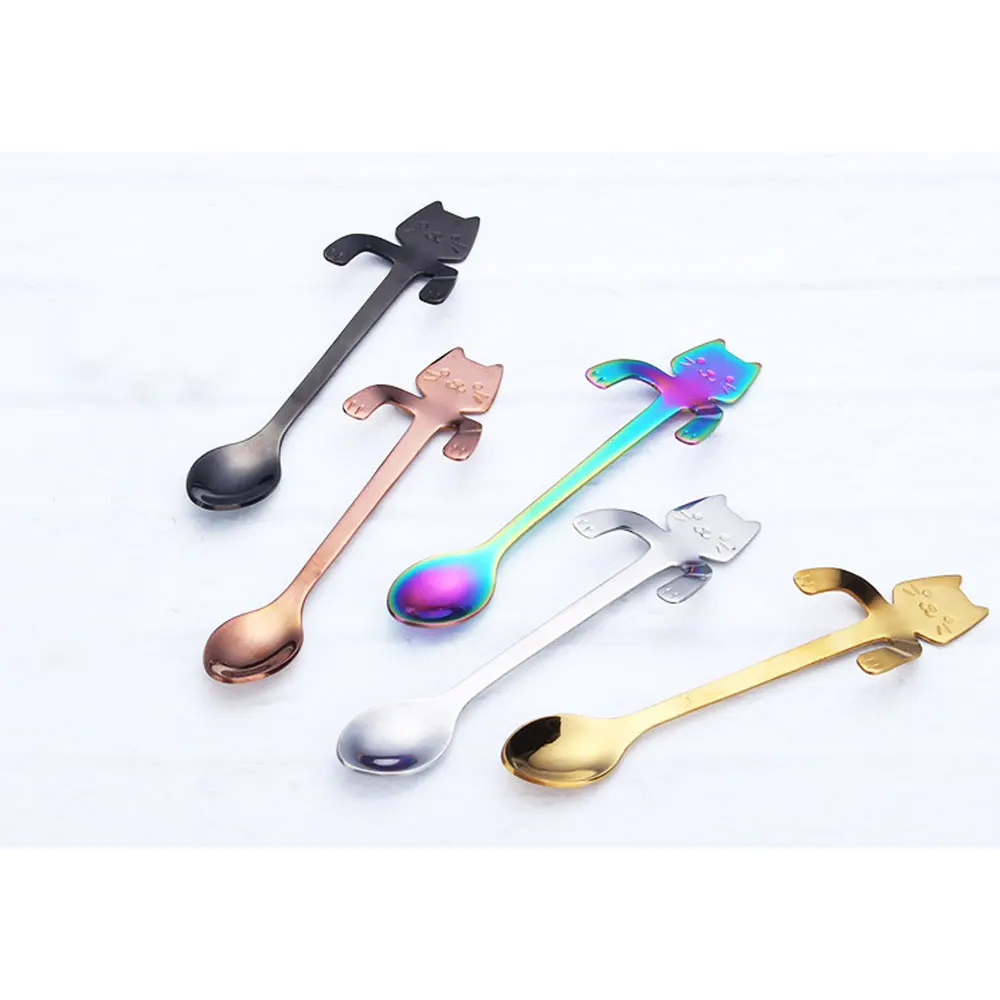 1Pcs Stainless Steel Multicolor Rainbow Mini Kitten Cat Teaspoons for Coffee Tea Dessert Drink Mixing Milkshake Spoon Tableware
1Pcs Stainless Steel Multicolor Rainbow Mini Kitten Cat Teaspoons for Coffee Tea Dessert Drink Mixing Milkshake Spoon Tableware