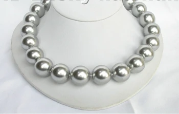 Prett Lovely Women's Wedding FREE shipping> >>>18" 20mm 100% round gray south sea shell pearl necklace
Prett Lovely Women's Wedding FREE shipping> >>>18" 20mm 100% round gray south sea shell pearl necklace