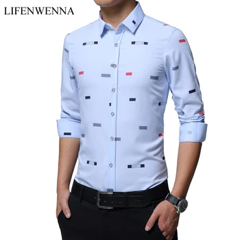 2019 Autumn New Fashion Print Shirt Men Casual Turn Down Long Sleeve Mens Shirt Slim Fit Social Dress Shirts Men Plus Size M-5XL
2019 Autumn New Fashion Print Shirt Men Casual Turn Down Long Sleeve Mens Shirt Slim Fit Social Dress Shirts Men Plus Size M-5XL