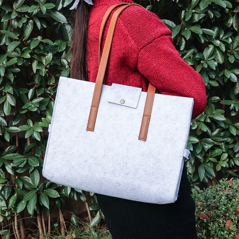 Grey Felt Tote Bag Shoulder Bag Lightweig Fashion Recycling Totes Woman Laptop Bag Vilten Tas Bolso Gris Mujer
Grey Felt Tote Bag Shoulder Bag Lightweig Fashion Recycling Totes Woman Laptop Bag Vilten Tas Bolso Gris Mujer