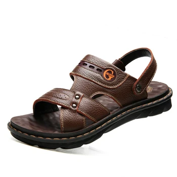Casual Leather Slippers Men Summer Shoes Fashion Outdoor Beach Sandals Men's Shoes Luxury Brand Loafers Sandles
Casual Leather Slippers Men Summer Shoes Fashion Outdoor Beach Sandals Men's Shoes Luxury Brand Loafers Sandles