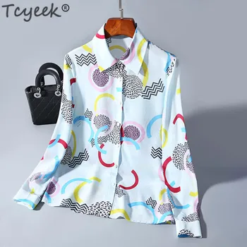 Tcyeek Harajuku Real Silk Shirt Womens Tops and Blouses Spring Elegant Streetwear Long Sleeve Shirts Vintage Clothes LWL1616
Tcyeek Harajuku Real Silk Shirt Womens Tops and Blouses Spring Elegant Streetwear Long Sleeve Shirts Vintage Clothes LWL1616
