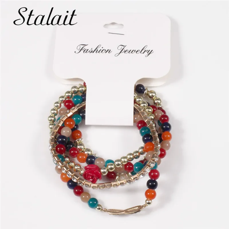 Bohemian Multi Layer Infinity Glazed Stone Beaded Bracelets For Female Charm Rose Flower Bracelet Wedding Jewelry Sieraden
Bohemian Multi Layer Infinity Glazed Stone Beaded Bracelets For Female Charm Rose Flower Bracelet Wedding Jewelry Sieraden
