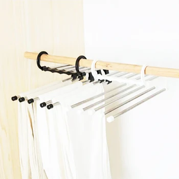 Pant Rack Shelves 5 IN 1 Stainless Steel Multi-functional Wardrobe Magic Hanger Clothes Organizer 4
Pant Rack Shelves 5 IN 1 Stainless Steel Multi-functional Wardrobe Magic Hanger Clothes Organizer 4
