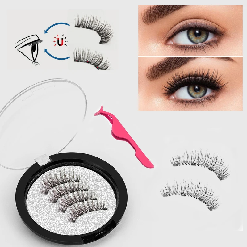 Magnetic Eyelashes With 4 Magnets Natural False Eyelashes Handmade 3D/6D Magnetic Lashes Magnet Lashes With Eyelashes Applicator
Magnetic Eyelashes With 4 Magnets Natural False Eyelashes Handmade 3D/6D Magnetic Lashes Magnet Lashes With Eyelashes Applicator