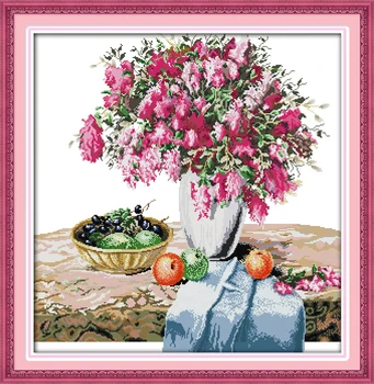 The Azalea Vase and Fruit Printed Cross Stitch Kit Wall Decor Paintings Handmade Home Decoration Knitting Set DIY Embroidery
The Azalea Vase and Fruit Printed Cross Stitch Kit Wall Decor Paintings Handmade Home Decoration Knitting Set DIY Embroidery