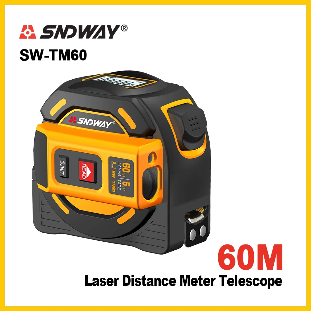 SNDWAY new Laser distance meter Laser rangefinder multi function Self-Locking Hand Tool Device Laser range finder
SNDWAY new Laser distance meter Laser rangefinder multi function Self-Locking Hand Tool Device Laser range finder