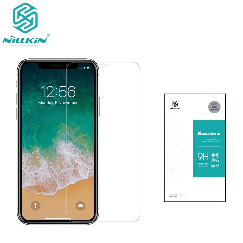 Original NILLKIN Tempered Glass Screen Protector For iPhone XS Max Amazing 9H 0.33mm Film for iPhone 6.5
Original NILLKIN Tempered Glass Screen Protector For iPhone XS Max Amazing 9H 0.33mm Film for iPhone 6.5
