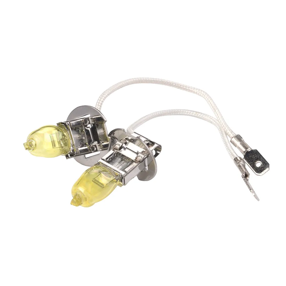 2 x H3 PK22S 12V 100W 3500K Golden Yellow Car HOD Xenon Halogen Bulbs Car Headlight Bulb Automobile Head Light Fog Light Bulb
2 x H3 PK22S 12V 100W 3500K Golden Yellow Car HOD Xenon Halogen Bulbs Car Headlight Bulb Automobile Head Light Fog Light Bulb