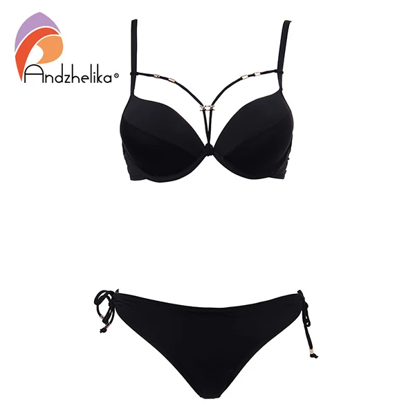 Andzhelika bikini женский купальник бикини с плотной чашкой и эффектом пуш апп AK от