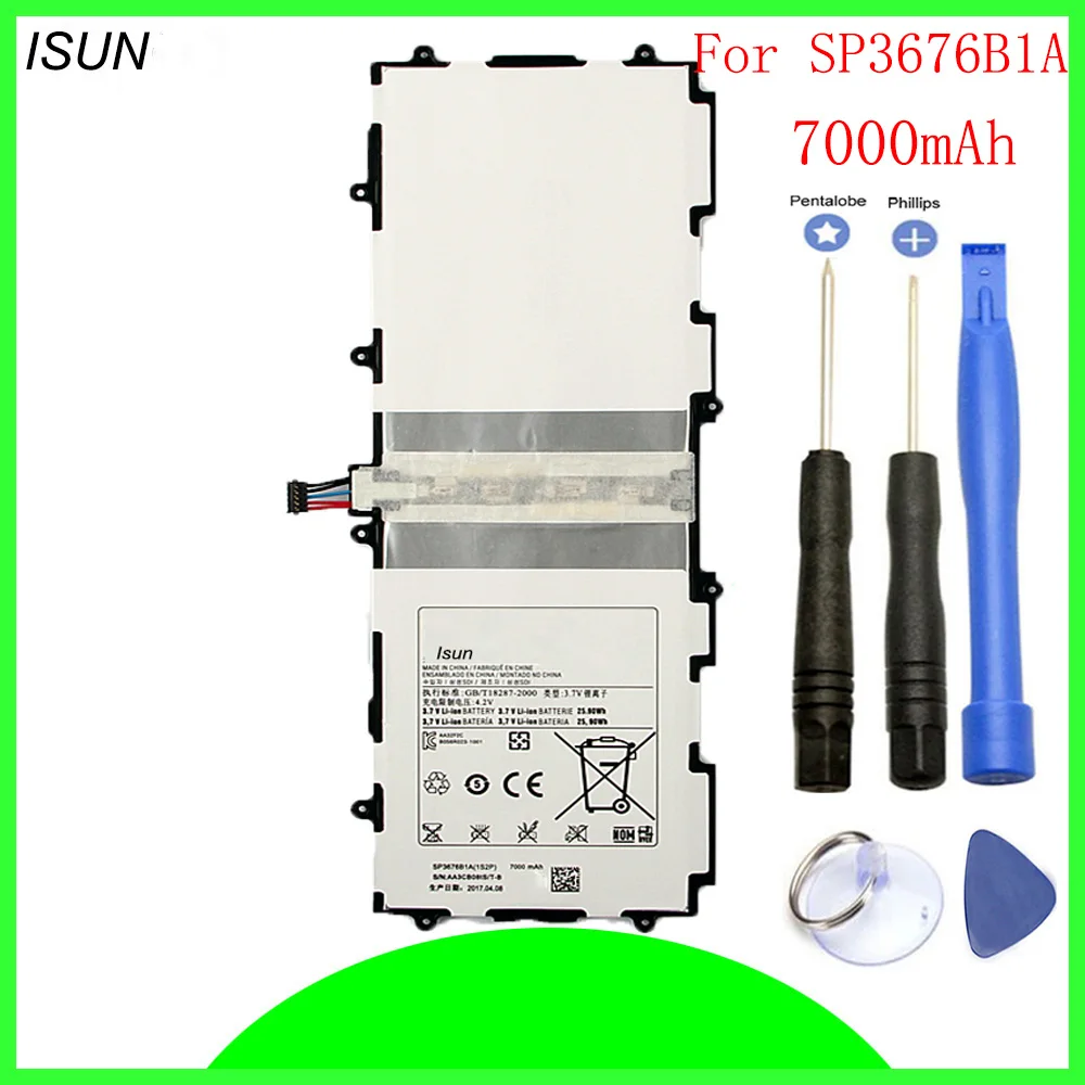 ISUN Replacement Battery For Samsung Galaxy Note 10.1 GT-N8000 P7500 P7510 P5100 P5110 N8010 N8020 SP3676B1A battery with tools
ISUN Replacement Battery For Samsung Galaxy Note 10.1 GT-N8000 P7500 P7510 P5100 P5110 N8010 N8020 SP3676B1A battery with tools