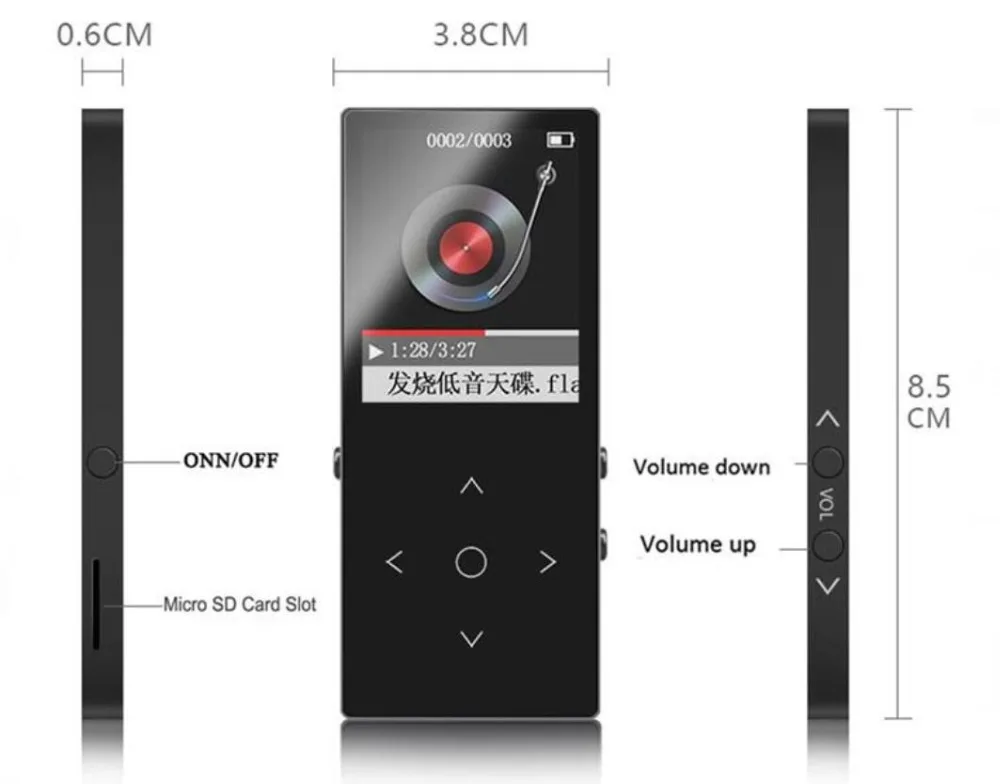 Mp3 плеер BENJIE K8 с поддержкой Bluetooth и сенсорным экраном 8 Гб|MP3-плееры| |