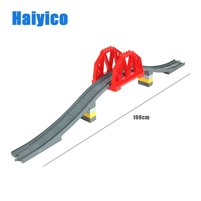 Трек комбинации большие строительные блоки кирпичи поезд железнодорожные