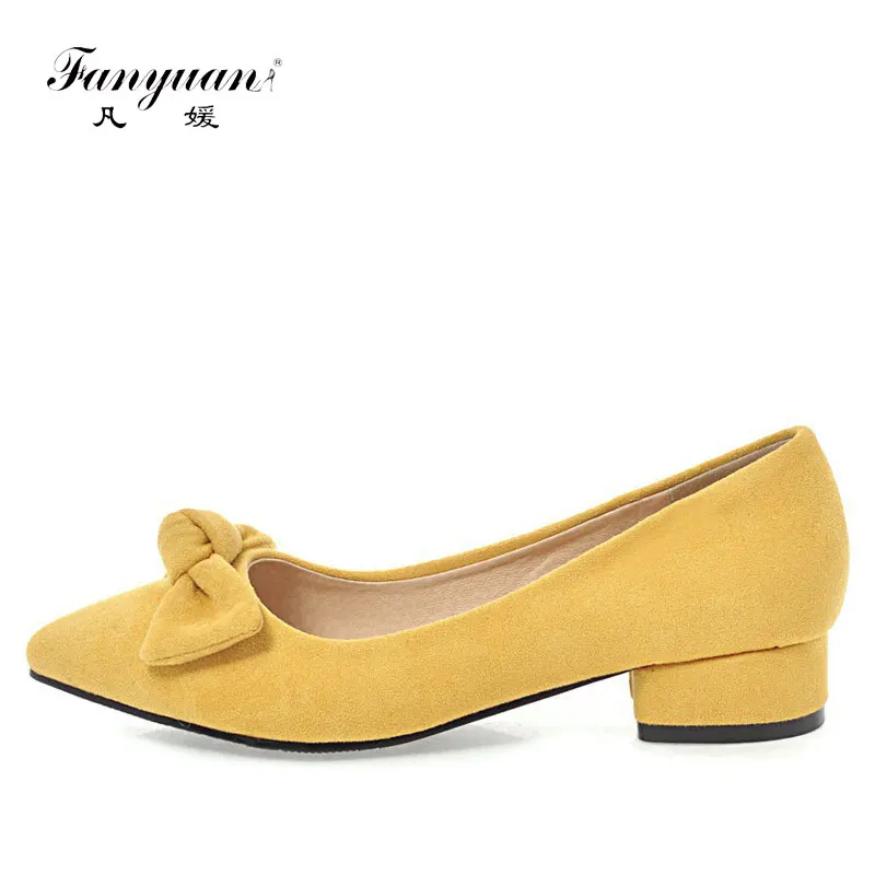 Fanyuan 2018 square low heels Women soft Shoes Sweet butterfly-knot Sexy pointed toe slip on solid sweet Dress pumps size 34-43
Fanyuan 2018 square low heels Women soft Shoes Sweet butterfly-knot Sexy pointed toe slip on solid sweet Dress pumps size 34-43