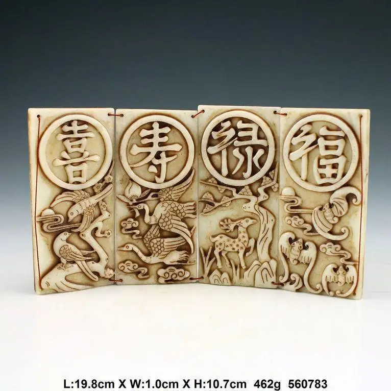 Old Collectibles Decorated Handwork Carving Jade Gods Animal Statue 4 Pieces set
Old Collectibles Decorated Handwork Carving Jade Gods Animal Statue 4 Pieces set
