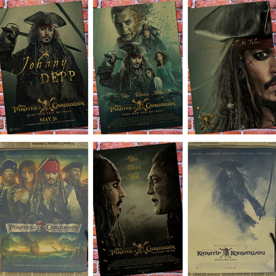 Retro Pirates of the Caribbean Poster Home Decor Matte Kraft Paper Vintage Poster Captain Jack Posters 
Retro Pirates of the Caribbean Poster Home Decor Matte Kraft Paper Vintage Poster Captain Jack Posters