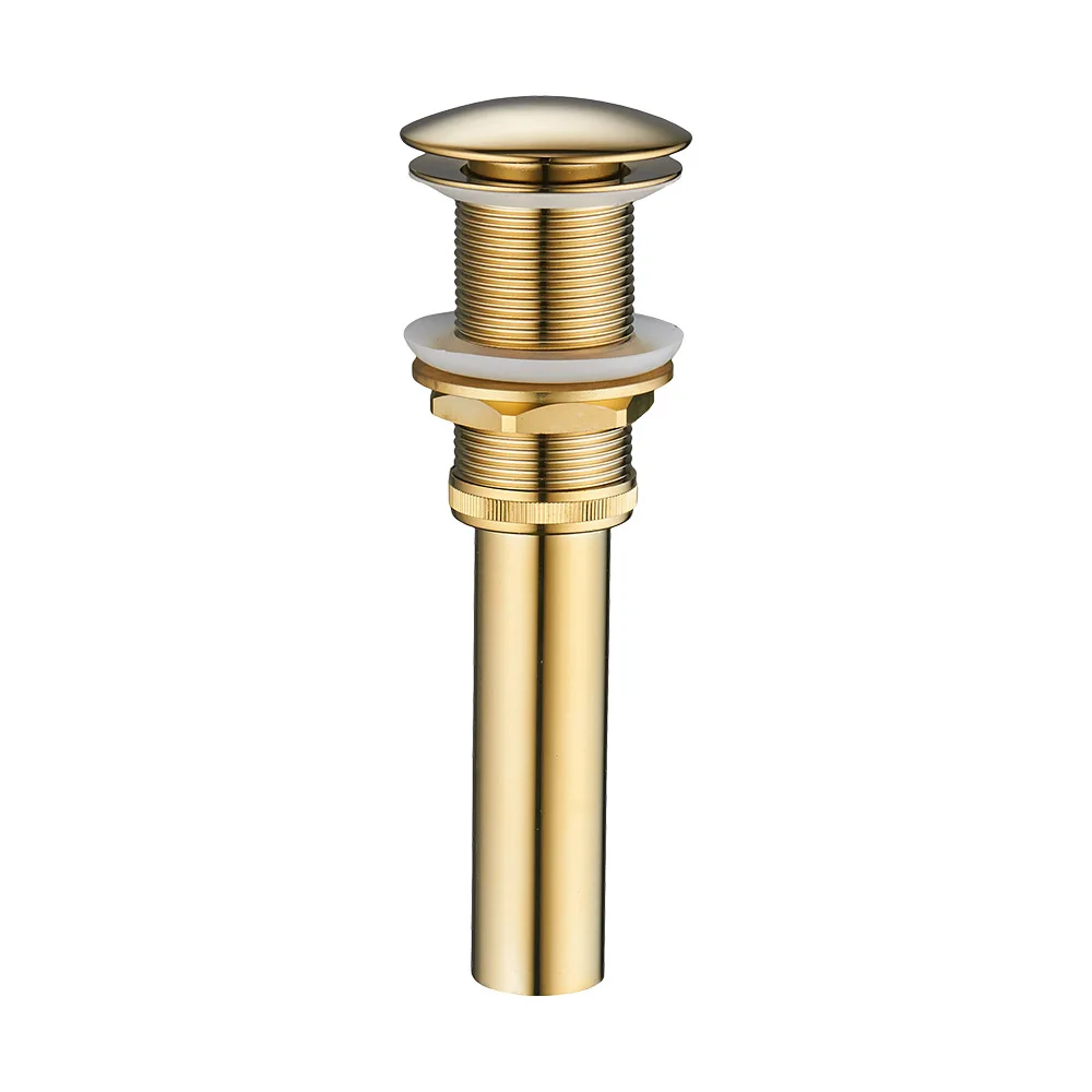 Drains Bathroom Parts Brass Black Lavatory Vessel Vanity Sink Pop Up Drain Stopper With Overflow Faucet Accessories (3)