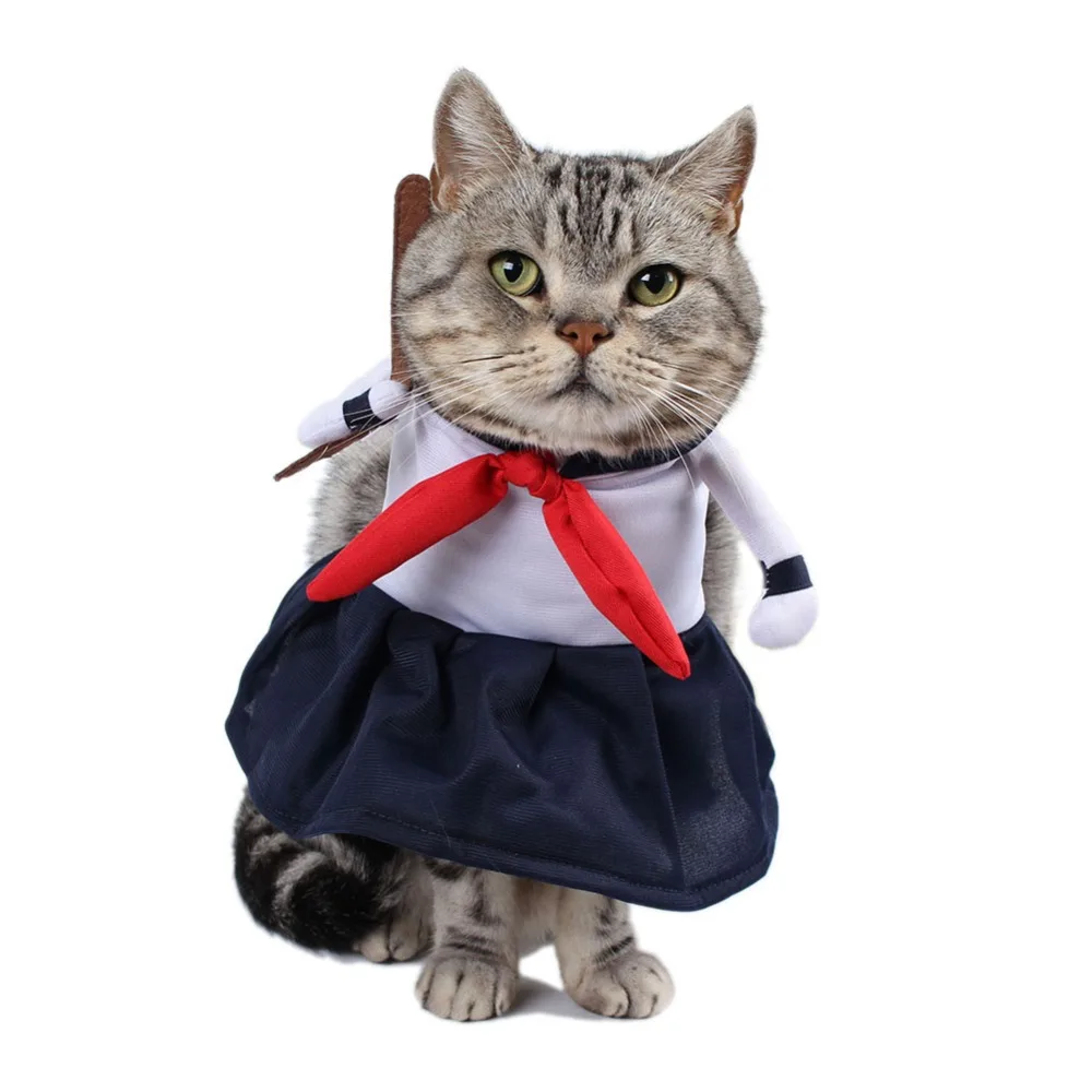 Cat Costumes School Girl Dress Cosplay Suit for Pets Party Funny Cat Clothes Clothing ropa para gato S-XL
Cat Costumes School Girl Dress Cosplay Suit for Pets Party Funny Cat Clothes Clothing ropa para gato S-XL