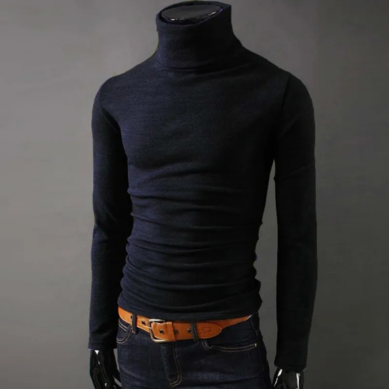 Men's Slim Solid Color Turtleneck Sweater Warm Knitwear Tight Long Sleeve High Collar Korean Shirt Tide tops Blue
Men's Slim Solid Color Turtleneck Sweater Warm Knitwear Tight Long Sleeve High Collar Korean Shirt Tide tops Blue