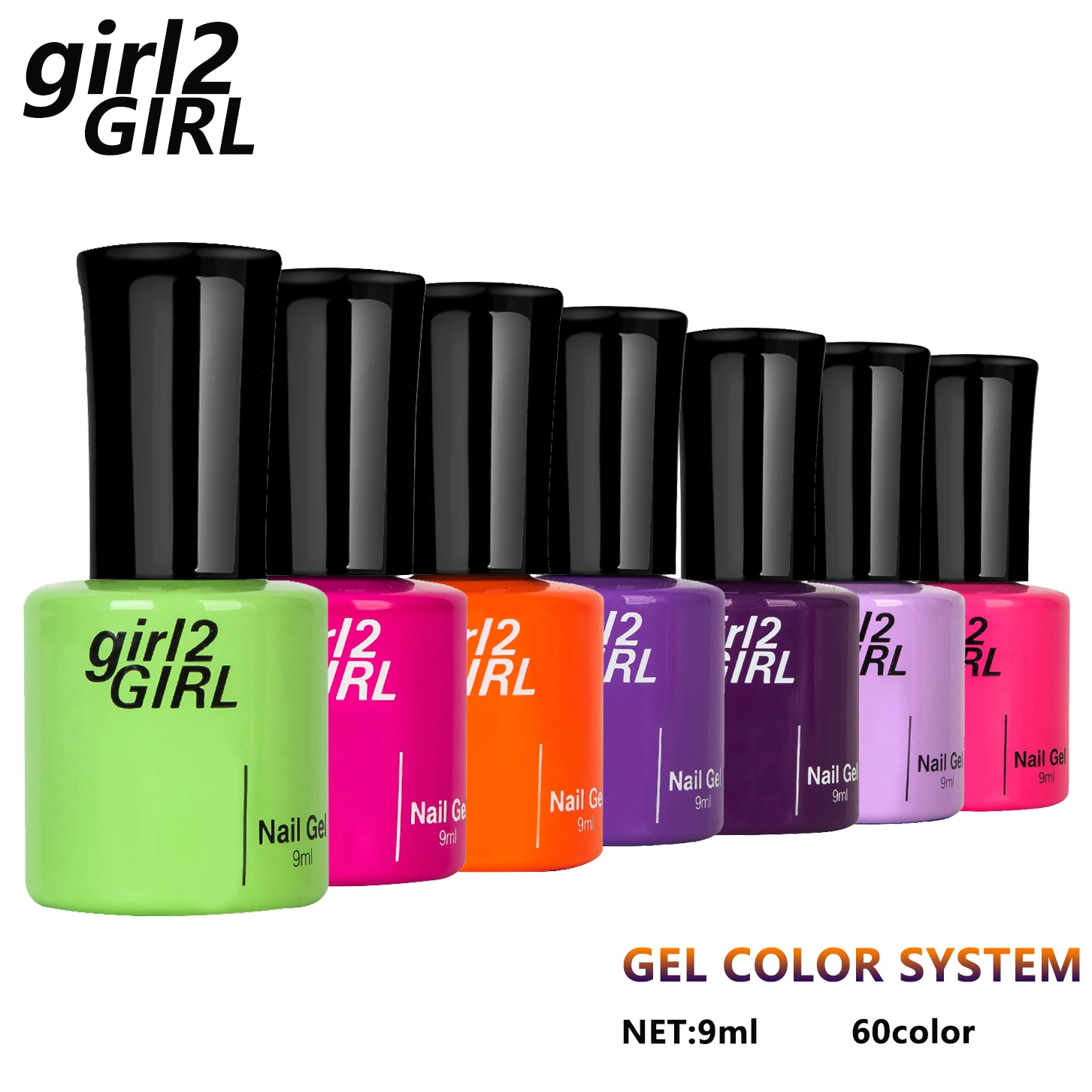 Girl2GIRL фабрика 60 красота лак цвета 9 мл Высокое качество длительный замочить off