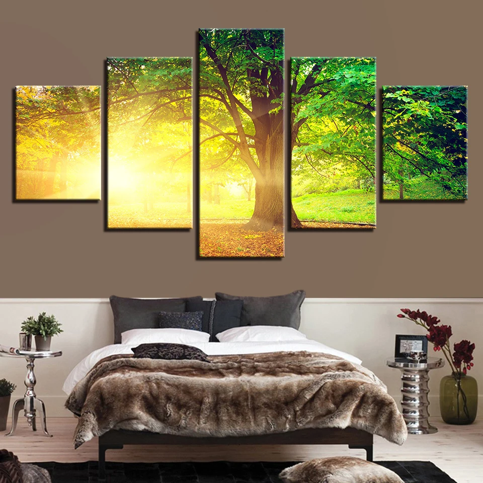 Home Decor Abstract Painting On Canvas 5 Panel Sunshine Green Tree View Modern On The Wall Art Modular Pictures For Living Room
Home Decor Abstract Painting On Canvas 5 Panel Sunshine Green Tree View Modern On The Wall Art Modular Pictures For Living Room