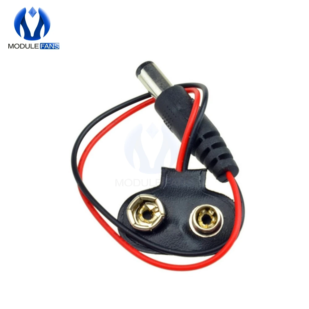 5PCS Experimental 9V Battery Snap Power Cable to DC 9V Clip Male Line Battery Adapter For Arduino Uno R3 DIY Jack Connector
5PCS Experimental 9V Battery Snap Power Cable to DC 9V Clip Male Line Battery Adapter For Arduino Uno R3 DIY Jack Connector