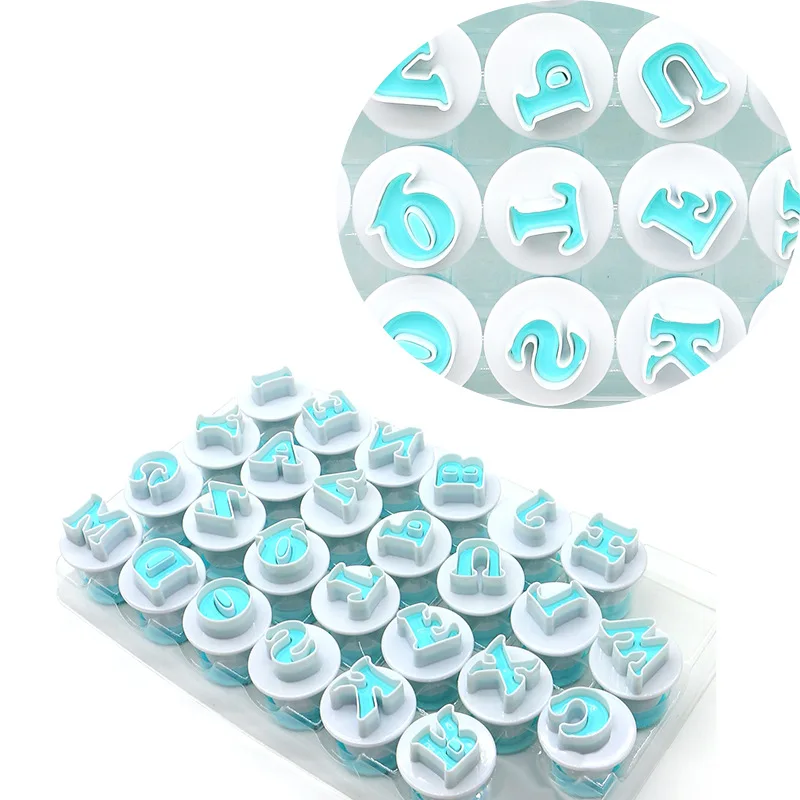 26Pcs Large Letters 0-9Numbers Plunger Fondant Mold Cutter Sugarcraft Cake tools Decorating Christmas Cake Decorating Tools
26Pcs Large Letters 0-9Numbers Plunger Fondant Mold Cutter Sugarcraft Cake tools Decorating Christmas Cake Decorating Tools