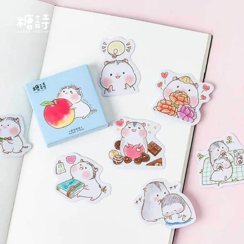 45 Pcs/Box Cute Cartoon Animal Hamster Baby Paper Sticker Kawaii Decoration DIY Album Diary Scrapbooking Label Stickers
45 Pcs/Box Cute Cartoon Animal Hamster Baby Paper Sticker Kawaii Decoration DIY Album Diary Scrapbooking Label Stickers