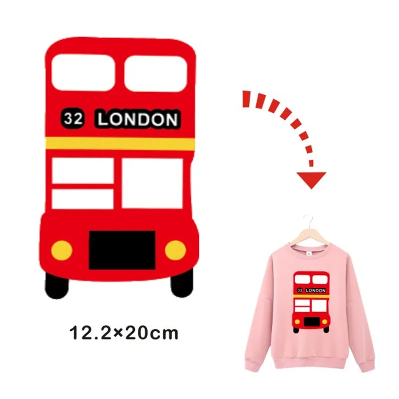 NO.32 London Bus Stickers for Men Kids Boy Clothing Heat Thermal Transfer Hot Press Pyrography iron On Washable T-shirt Patches
NO.32 London Bus Stickers for Men Kids Boy Clothing Heat Thermal Transfer Hot Press Pyrography iron On Washable T-shirt Patches