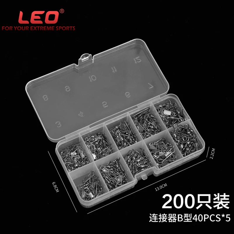 LEO 200pcs Metal Fishing Connector Rolling Pin Swivel Crane Fishing Tackle Hook Snap Accessories Rolling Swivel Line Linker
LEO 200pcs Metal Fishing Connector Rolling Pin Swivel Crane Fishing Tackle Hook Snap Accessories Rolling Swivel Line Linker