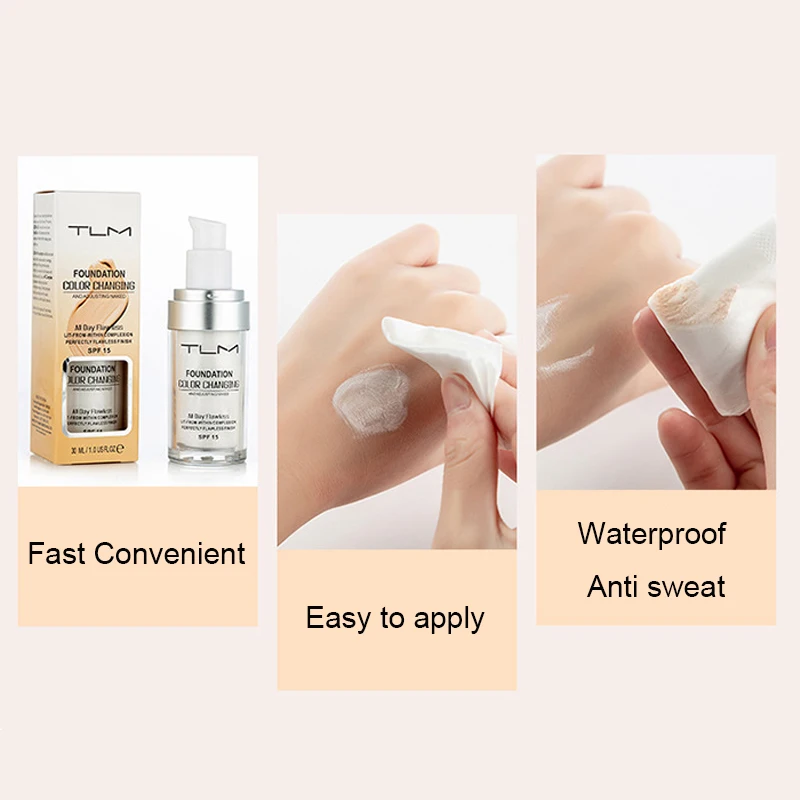 Pro Color Changing Liquid Foundation Makeup Base Nude Face Cover Concealer Long Lasting Makeup Gift sombras Skin Care Foundation
Pro Color Changing Liquid Foundation Makeup Base Nude Face Cover Concealer Long Lasting Makeup Gift sombras Skin Care Foundation