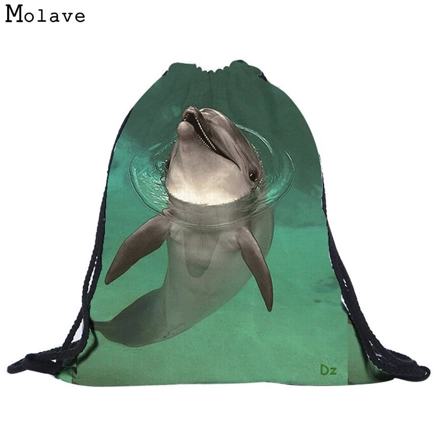 Naivety New Unisex Backpacks 3D Printing Dolphin Drawstring Bag Bolso S61222 drop shipping
Naivety New Unisex Backpacks 3D Printing Dolphin Drawstring Bag Bolso S61222 drop shipping