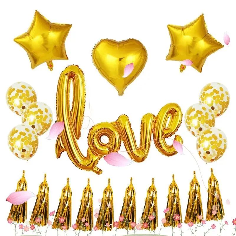 Color Ligatures Heart LOVE Letter Ballon Rose Gold Comfetti Ballons Wedding Decoration Romantic Valentine's Day Party Supplies
Color Ligatures Heart LOVE Letter Ballon Rose Gold Comfetti Ballons Wedding Decoration Romantic Valentine's Day Party Supplies