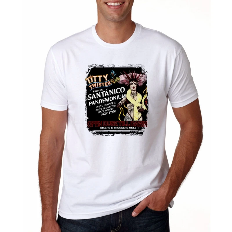 New Spring Cotton Short Sleeve Cotton T Shirt Print T Shirts Titty Twister T Shirt From Dusk Till Dawn Tarantino Tee
New Spring Cotton Short Sleeve Cotton T Shirt Print T Shirts Titty Twister T Shirt From Dusk Till Dawn Tarantino Tee