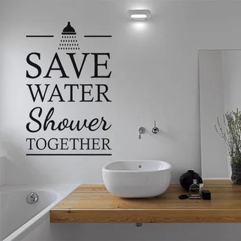 Save Water Shower Together Quote Vinyl Murals Bathroom Interior Decor Removable Shower Style Lettering Wall Stickers Decal AZ623
Save Water Shower Together Quote Vinyl Murals Bathroom Interior Decor Removable Shower Style Lettering Wall Stickers Decal AZ623