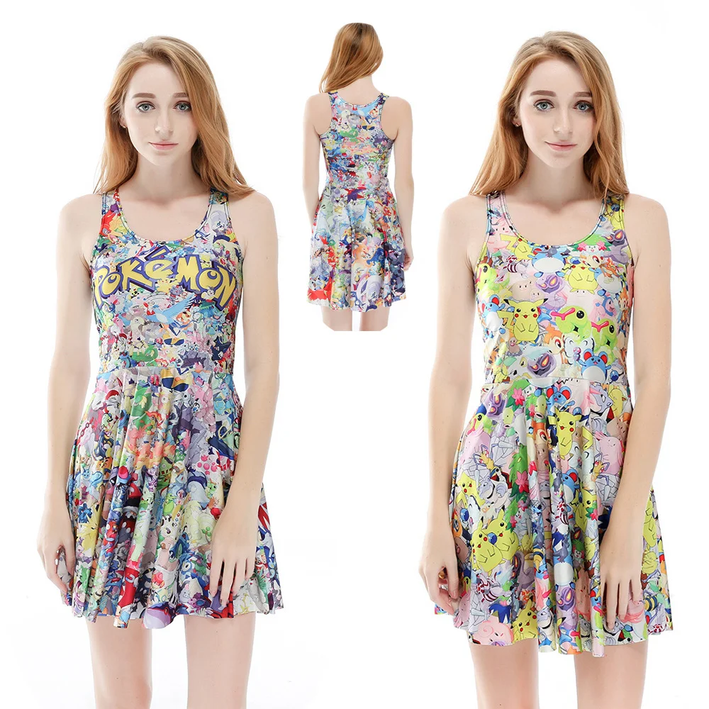 New Pokemon Dress Sexy Girl Woman Summer Cartoon Pokemon Pikachu Cosplay 3D Prints Reversible Sleeveless Skater Pleated Dress
New Pokemon Dress Sexy Girl Woman Summer Cartoon Pokemon Pikachu Cosplay 3D Prints Reversible Sleeveless Skater Pleated Dress