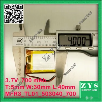 Polymer battery 700 mah 3.7 V 503040 smart home MP3 speakers Li-ion battery for dvr,GPS,mp3,mp4,cell phone,speaker 053040
Polymer battery 700 mah 3.7 V 503040 smart home MP3 speakers Li-ion battery for dvr,GPS,mp3,mp4,cell phone,speaker 053040