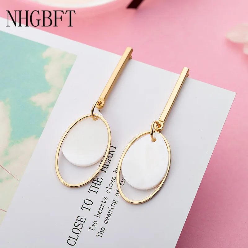 NHGBFT Fashion Handmade Earrings for Women Geometric Oval Shell Drop Earrings Wedding Jewelry Dropshipping
NHGBFT Fashion Handmade Earrings for Women Geometric Oval Shell Drop Earrings Wedding Jewelry Dropshipping