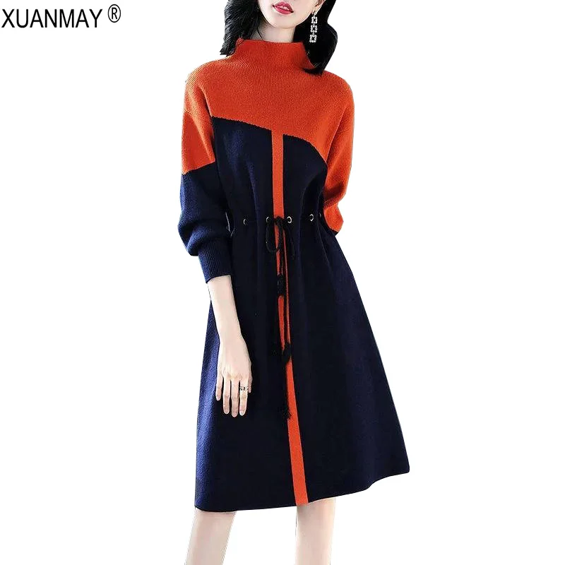 2018 Brand design Long style Sweater Elegant Streetwear Women's Long sleeve Pullover Sweater Autumn Casual Sweater dress Female
2018 Brand design Long style Sweater Elegant Streetwear Women's Long sleeve Pullover Sweater Autumn Casual Sweater dress Female