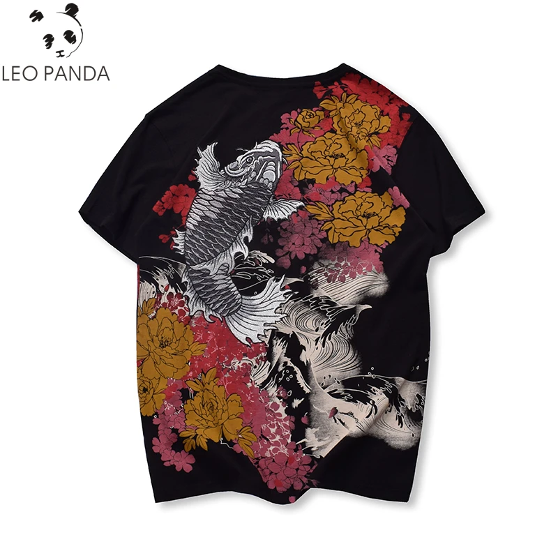 2019 Summer Chinese Style cherry blossoms carp Totem Yokosuka Embroidery T-shirt Women Fashion O-Neck Tops for Lovers Tees
2019 Summer Chinese Style cherry blossoms carp Totem Yokosuka Embroidery T-shirt Women Fashion O-Neck Tops for Lovers Tees