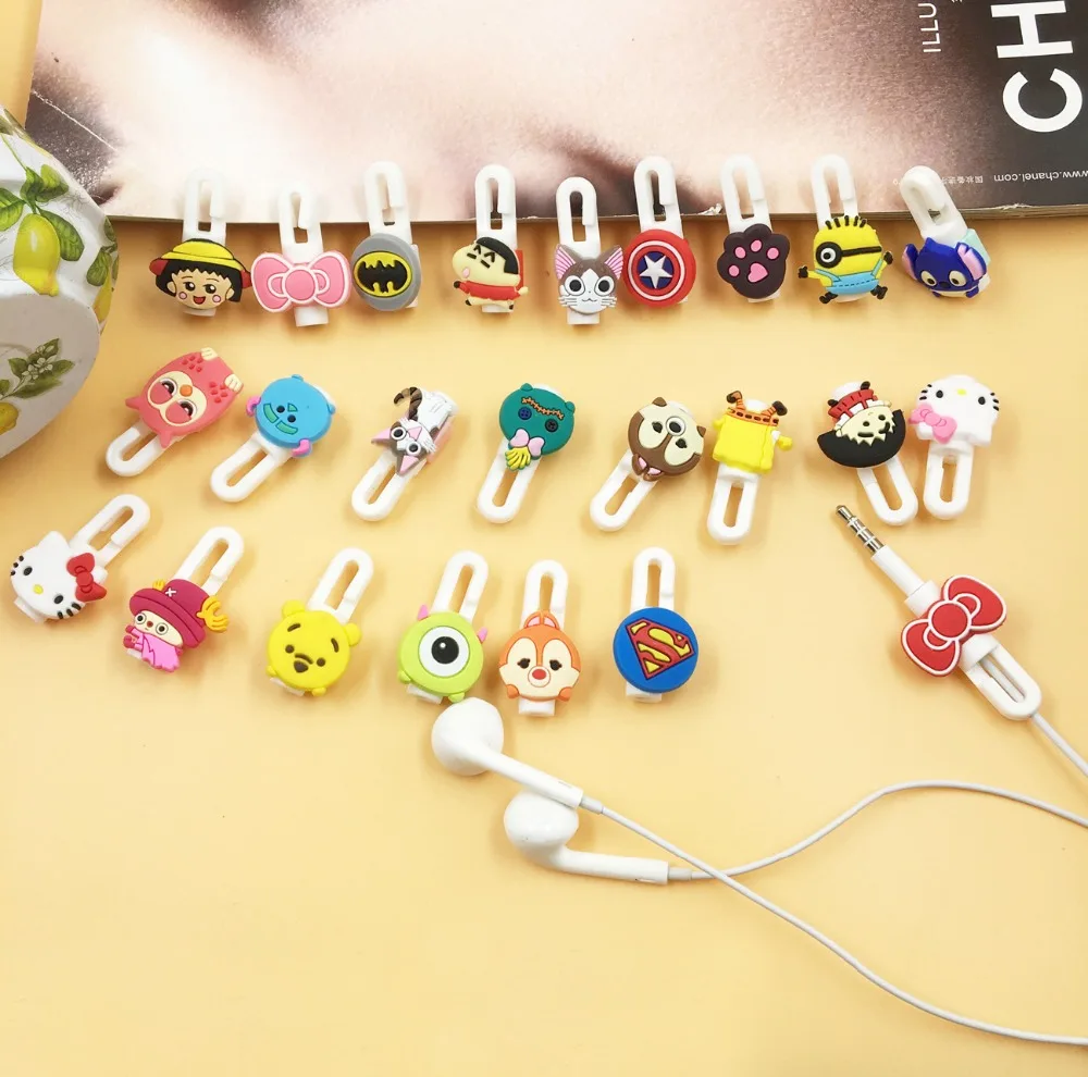 10pcs Hot Sale Cartoon Earphone Cable Protector headphones line saver cable winder cord holder data cable protection no damage
10pcs Hot Sale Cartoon Earphone Cable Protector headphones line saver cable winder cord holder data cable protection no damage
