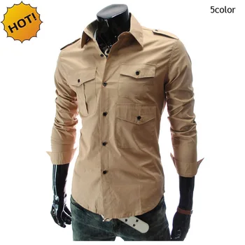 New 2020 Autumn Winter Casual Long-sleeve shirt Men Multi-pockets Mens Leisure long-sleeve shirts Cargo Slim Army Khaki Shirt
New 2020 Autumn Winter Casual Long-sleeve shirt Men Multi-pockets Mens Leisure long-sleeve shirts Cargo Slim Army Khaki Shirt