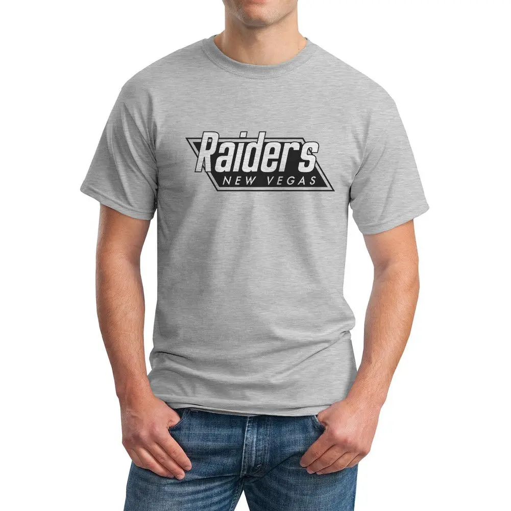 Raiders New Vegas Для мужчин серая футболка новые размеры S-2XL | Мужская одежда