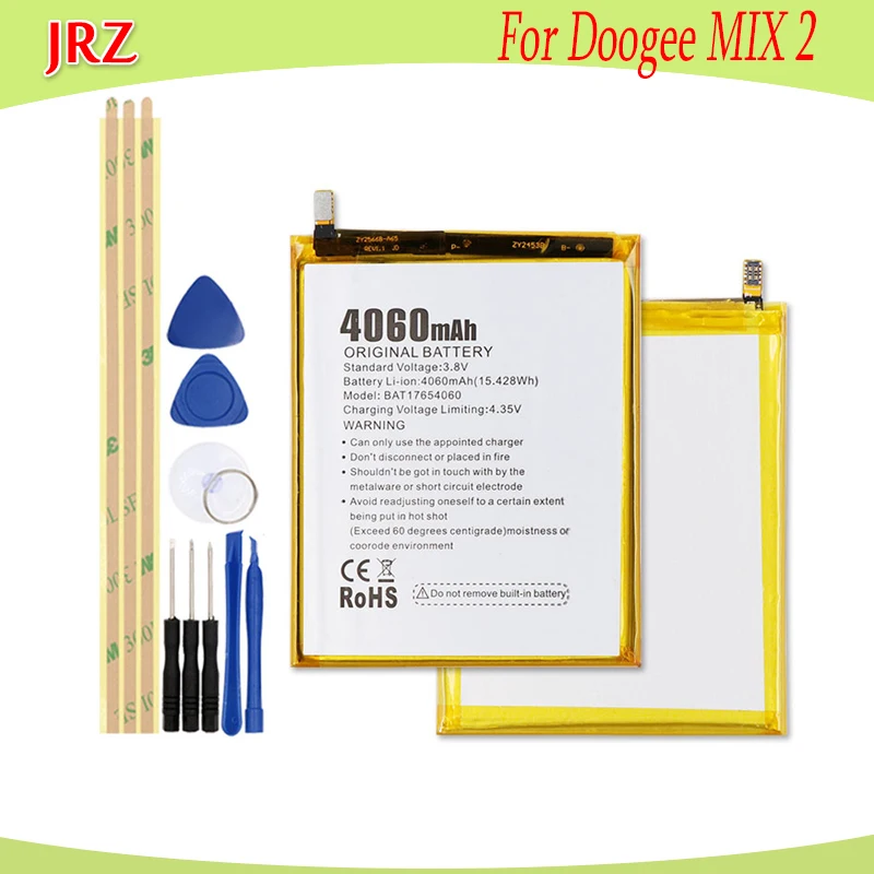JRZ 3.8V 4060mAh battery For Doogee MIX 2 phone High quality Replacement Batteries Bateria+tools
JRZ 3.8V 4060mAh battery For Doogee MIX 2 phone High quality Replacement Batteries Bateria+tools