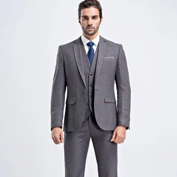 2017 High Quality Grey Men Suits Bridegroom Wedding/Party Tuxedos Slim Fit Business Men Work Suits Blazer (Jacket+Pant+Vest+Tie)
2017 High Quality Grey Men Suits Bridegroom Wedding/Party Tuxedos Slim Fit Business Men Work Suits Blazer (Jacket+Pant+Vest+Tie)