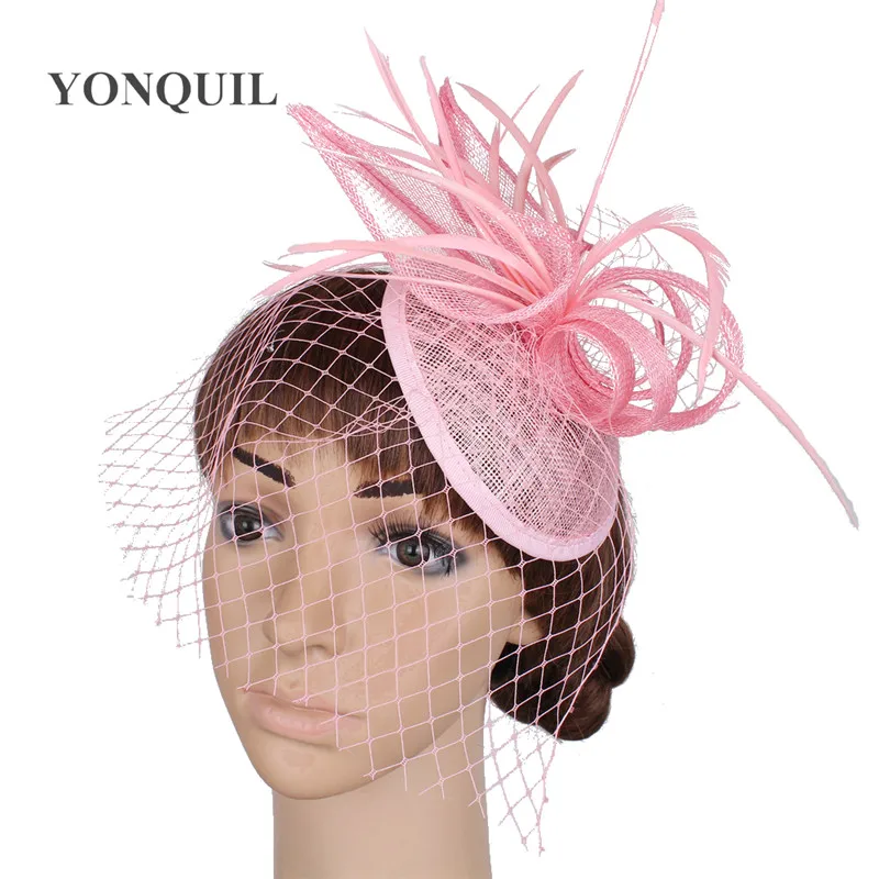 Sinamay wedding women elegant fascinators with fancy feathers headwear party tea hair accessories cocktail New style Pink hats
Sinamay wedding women elegant fascinators with fancy feathers headwear party tea hair accessories cocktail New style Pink hats