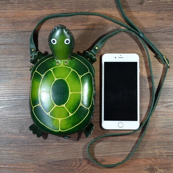 Handmade genuine Leather shoulder Bag Cute Cartoon tortoise Bag Cowhide mini messenger bag
Handmade genuine Leather shoulder Bag Cute Cartoon tortoise Bag Cowhide mini messenger bag