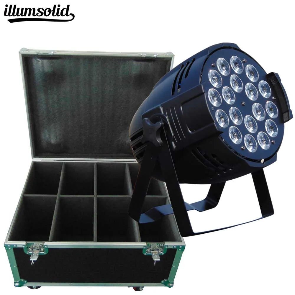 8PCS/ 18X12W led Par lights +Flight Case RGBW LED PAR dmx512 disco lights professional dj equipment
8PCS/ 18X12W led Par lights +Flight Case RGBW LED PAR dmx512 disco lights professional dj equipment