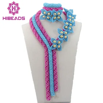 Unique Design Blue&Pink Wedding Jewelry Beads Set Gorgeous Nigerian Wedding Necklace Handmade Free Shipping hx397
Unique Design Blue&Pink Wedding Jewelry Beads Set Gorgeous Nigerian Wedding Necklace Handmade Free Shipping hx397