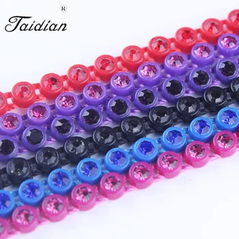 Taidian Charm Rhinestone Banding Trimming For Native Beaded Earring 10yards/lot Colorful Cup with Glass Stone ss8
Taidian Charm Rhinestone Banding Trimming For Native Beaded Earring 10yards/lot Colorful Cup with Glass Stone ss8